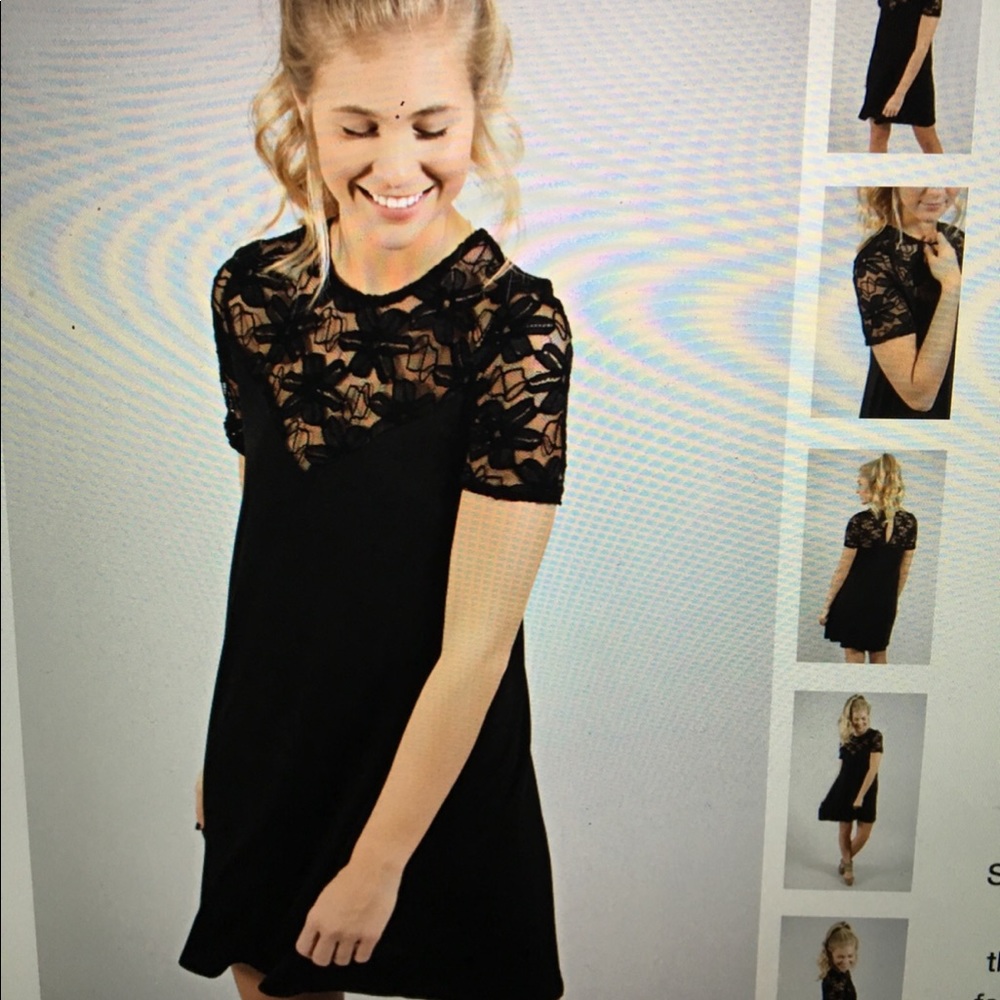 Black floral top dress